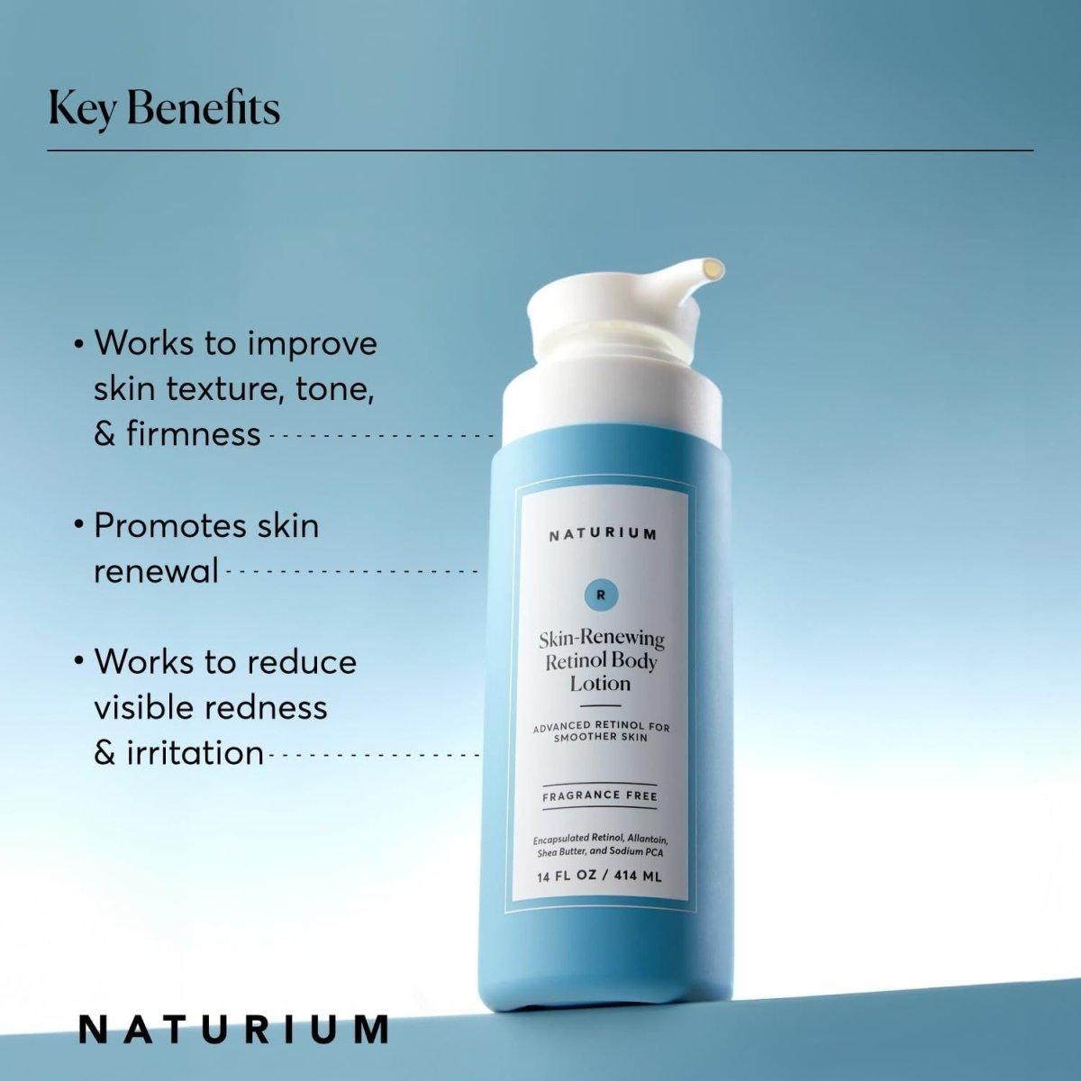 Naturium Skin-Renewing Retinol Body Lotion – 414ml | Jumbo Pump | Smoothing, Firming & Hydrating Body Care Naturium Skin - Renewing Retinol Body Lotion 14 fl oz - 414 ml - Glam Global UKNaturium