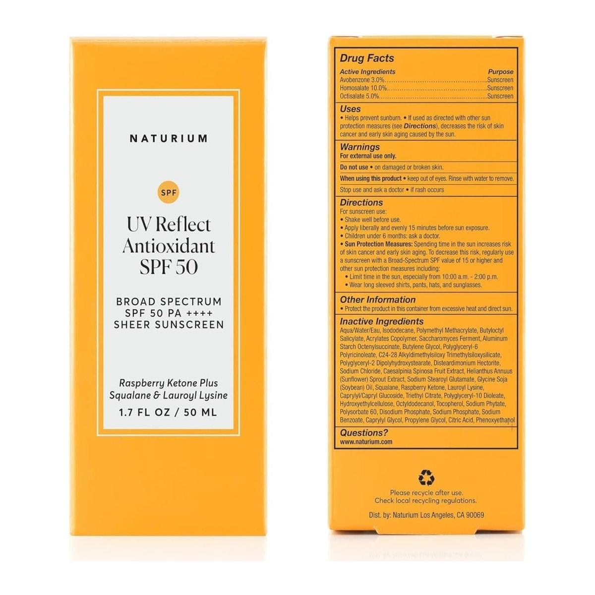 Naturium UV Reflect Antioxidant SPF 50 – 50ml | Broad Spectrum Daily Sunscreen with Antioxidants & Hydration Naturium UV Reflect Antioxidant SPF 50 1.7 fl oz - 50 ml - Glam Global UKNaturium