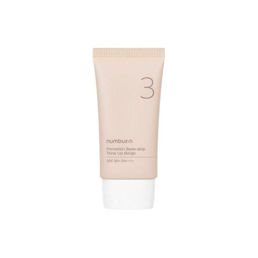 numbuzin No.3 Porcelain Base-skip Tone Up Beige SPF50+ PA++++ – 50ml | Primer, Sunscreen & Tone-Up in One numbuzin No.3 Porcelain Base - skip Tone Up Beige SPF50+ PA++++ 50ml - Glam Global UKnumbuzin