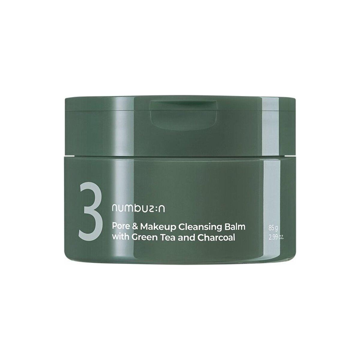 numbuzin No.3 Pore & Makeup Cleansing Balm – 85g | Deep Pore Cleanse with Green Tea & Charcoal numbuzin No.3 Pore & Makeup Cleansing Balm with Green Tea and Charcoal 85g - Glam Global UKnumbuzin