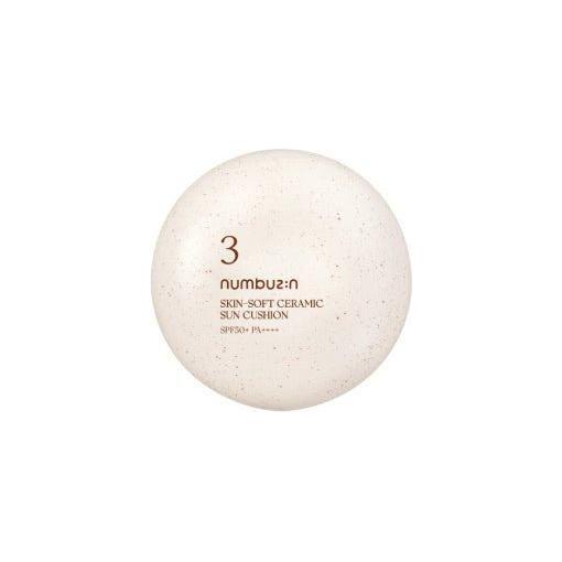numbuzin No.3 Skin-Soft Ceramic Sun Cushion SPF50+ PA++++ – 20g | Tone-Correcting UV Protection On-the-Go numbuzin No.3 Skin - Soft Ceramic Sun Cushion SPF50+ PA++++ 20g - Glam Global UKnumbuzin