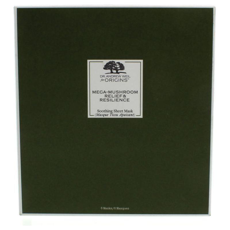 Origins Dr. Andrew Weil Mega-Mushroom Relief & Resilience Soothing Sheet Mask – x6 | Calms Redness & Strengthens Skin Barrier Origins Dr Andrew Weil Mega - Mushroom Relief & Resilience Soothing Sheet Mask x 6 - Glam Global UKOrigins