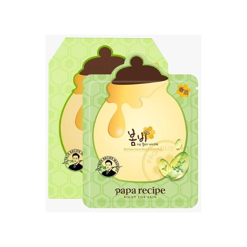 papa recipe Bombee Green Honey Mask Pack Set – 25g x 10 pcs | Revitalising Sheet Masks with Honey & Chlorophyll for a Healthy Glow papa recipe Bombee Green Honey Mask Pack Set 25g x 10 pcs - Glam Global UKpapa recipe