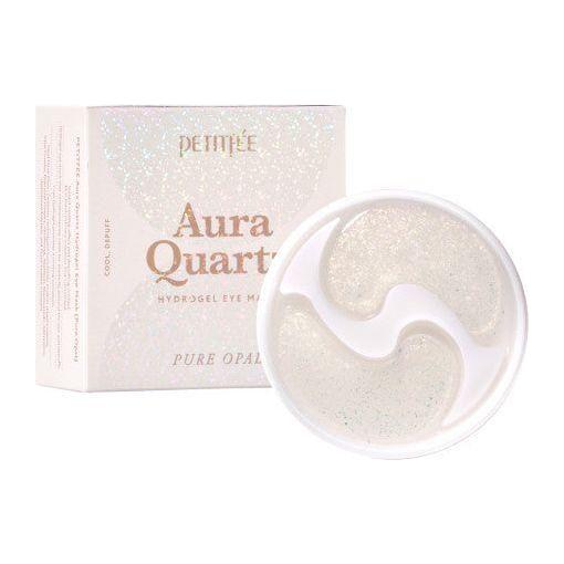 PETITFÉE Aura Quartz Eye Mask Pure Opal – 80g | Cooling Pearl-Infused Hydrogel Patches for Brightening & Firming PETITFEE Aura Quartz Eye Mask Pure Opal 80g (40 Patches) - Glam Global UKPETITFEE