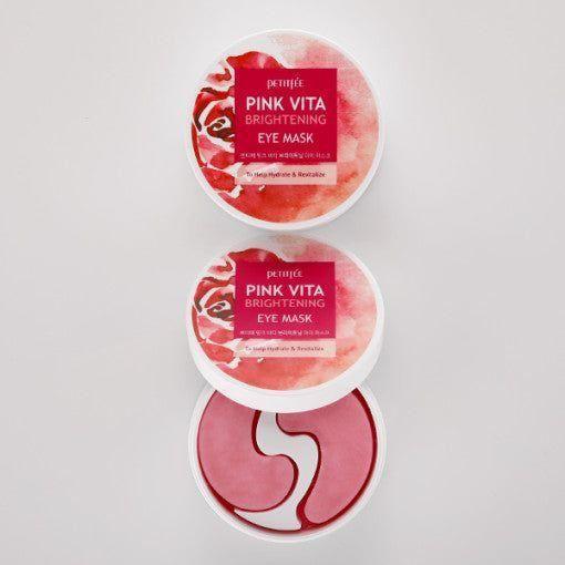 PETITFÉE Pink Vita Brightening Eye Mask – 70g | Vitamin-Enriched Hydrogel Eye Patches for Dark Circles & Pigmentation PETITFEE Pink Vita Brightening Eye Mask 70g (60 Patches) - Glam Global UKPETITFEE