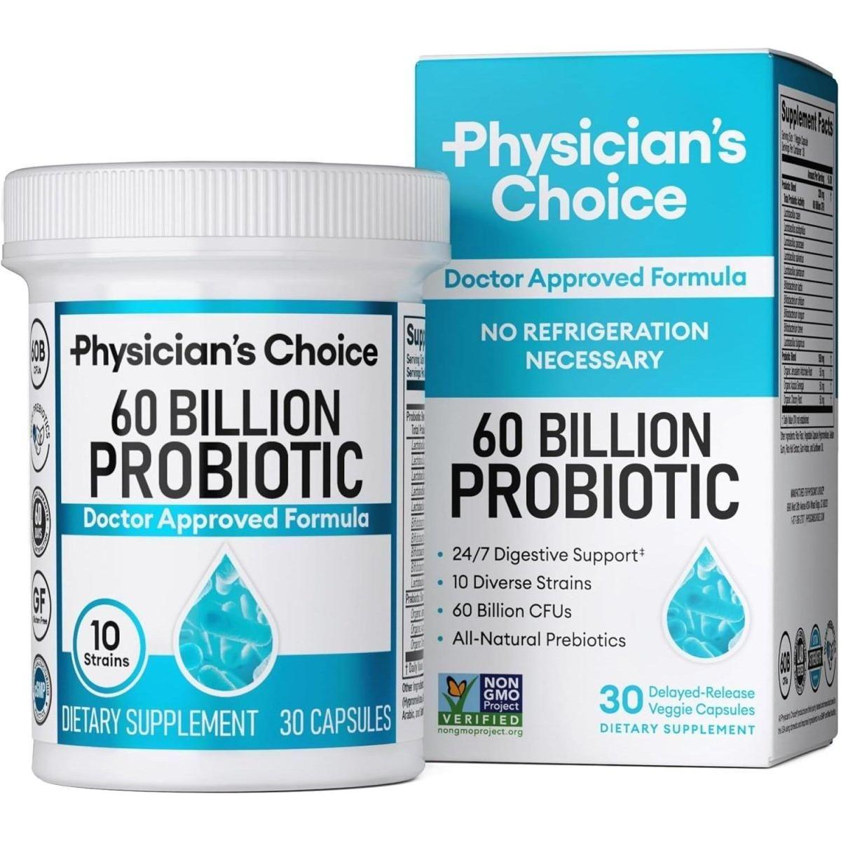 Physician's Choice Probiotics 60 Billion CFU – 60 Count | Max-Strength Digestive & Gut Health Support for Women & Men Physician's Choice Probiotics 60 Billion CFU - 60 Count - Glam Global UKPhysician's Choice