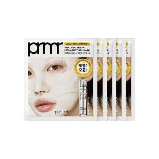 primera Vitatinol Serum Mega-Shot Gel Mask Sheet - 34g x 5 Count | Intensive Anti-Aging & Glow Boosting Care primera Vitatinol Serum Mega - Shot Gel Mask Sheet 34g X 5ea - Glam Global UKprimera