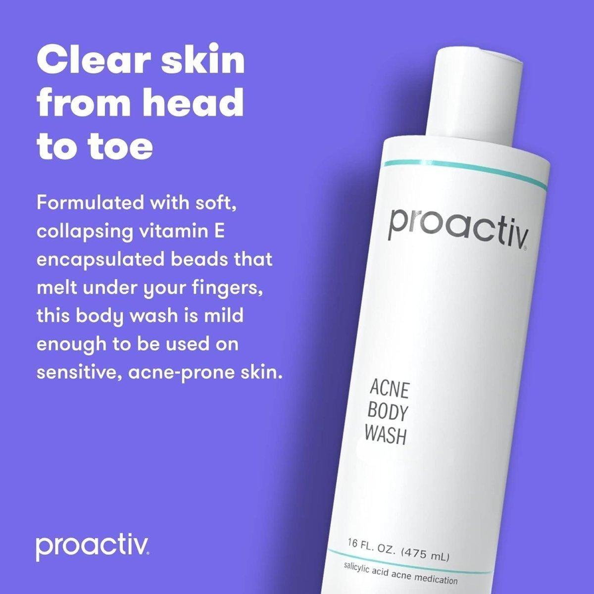 Proactiv Acne Body Wash – 473ml | Exfoliating Body Cleanser with Salicylic Acid for Sensitive, Acne-Prone Skin Proactiv Acne Body Wash - Exfoliating Body Wash for Sensitive Skin - 473ml - Glam Global UKProactiv