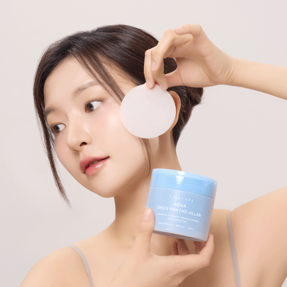 S.NATURE Aqua Oasis Panthe-Allan Calming Pad – 60 Pads | Soothing, Cooling & Deep Hydration Treatment S.NATURE Aqua Oasis Panthe - Allan Calming Pad 60P 190ml - Glam Global UKS.NATURE