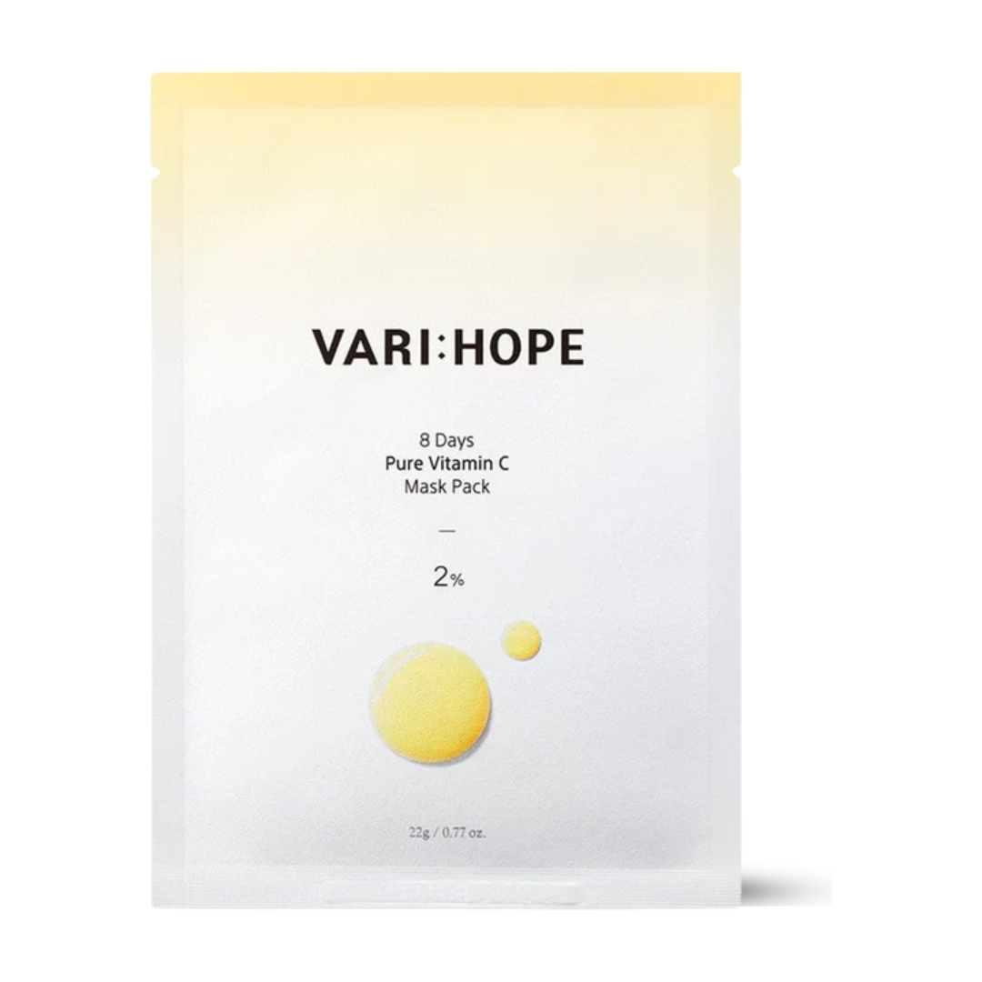 VARIHOPE 8 Days Pure Vitamin C Mask Pack (22g x 5ea) | Instant Brightening & Hydration VARIHOPE 8 Days Pure Vitamin C Mask Pack (22g x 5ea) | Instant Brightening & Hydration