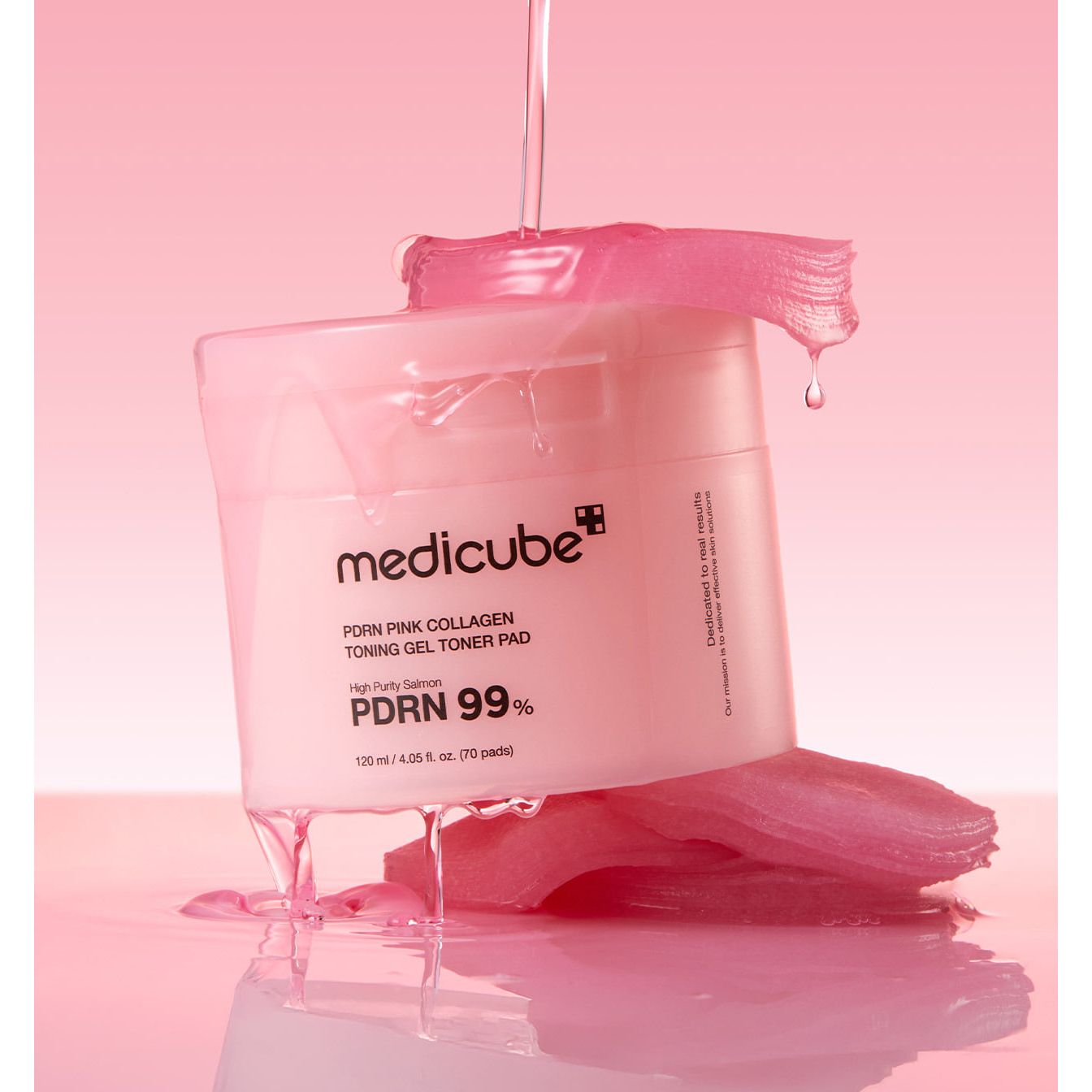 medicube PDRN Pink Collagen Gel Toner Pad 120ml (70 Pads) | Hydrating & Skin-Firming Toner Pads Product image