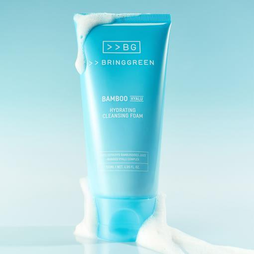 BRINGGREEN Bamboo Hyalu Hydrating Cleansing Foam – 120ml | pH-Balanced Deep Hydration & Gentle Cleanser Product image