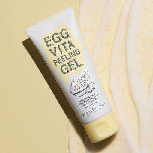 TOO COOL FOR SCHOOL Egg Vita Peeling Gel – 100ml | Gentle Brightening Exfoliator with Egg Extract & Vitamin Capsules Product image