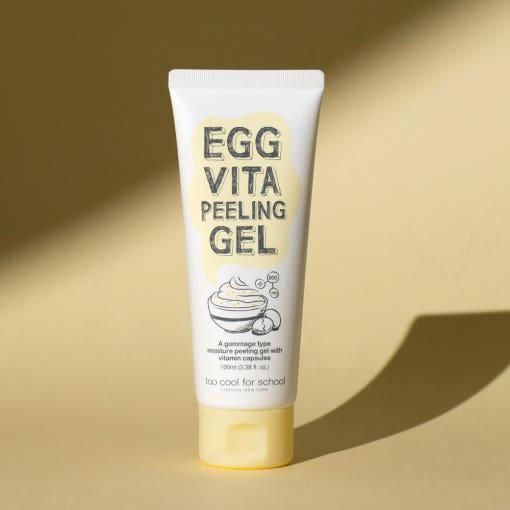 TOO COOL FOR SCHOOL Egg Vita Peeling Gel – 100ml | Gentle Brightening Exfoliator with Egg Extract & Vitamin Capsules Product image