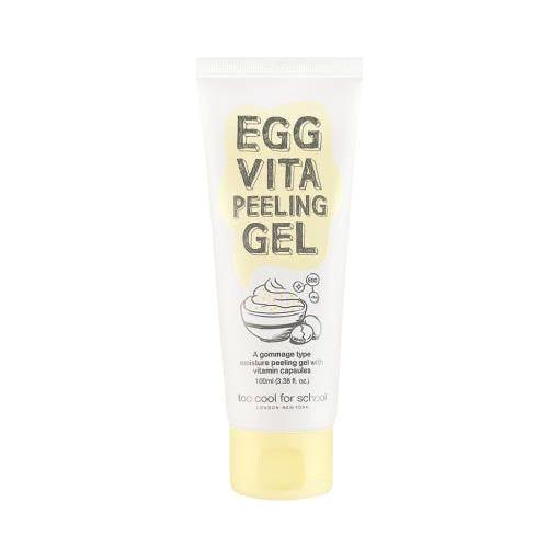 TOO COOL FOR SCHOOL Egg Vita Peeling Gel – 100ml | Gentle Brightening Exfoliator with Egg Extract & Vitamin Capsules Product image