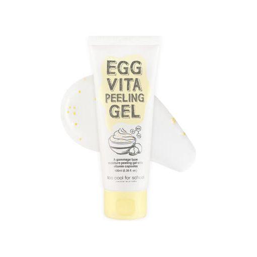 TOO COOL FOR SCHOOL Egg Vita Peeling Gel – 100ml | Gentle Brightening Exfoliator with Egg Extract & Vitamin Capsules Product image