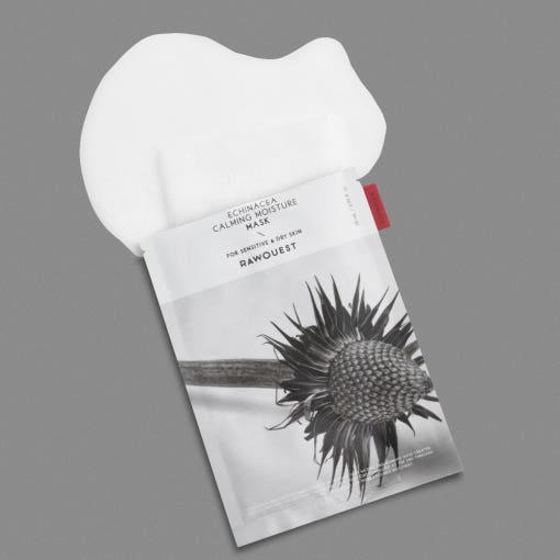 RAWQUEST Echinacea Calming Moisture Mask – 28ml x 5ea | Soothing & Hydrating Sheet Mask Product image