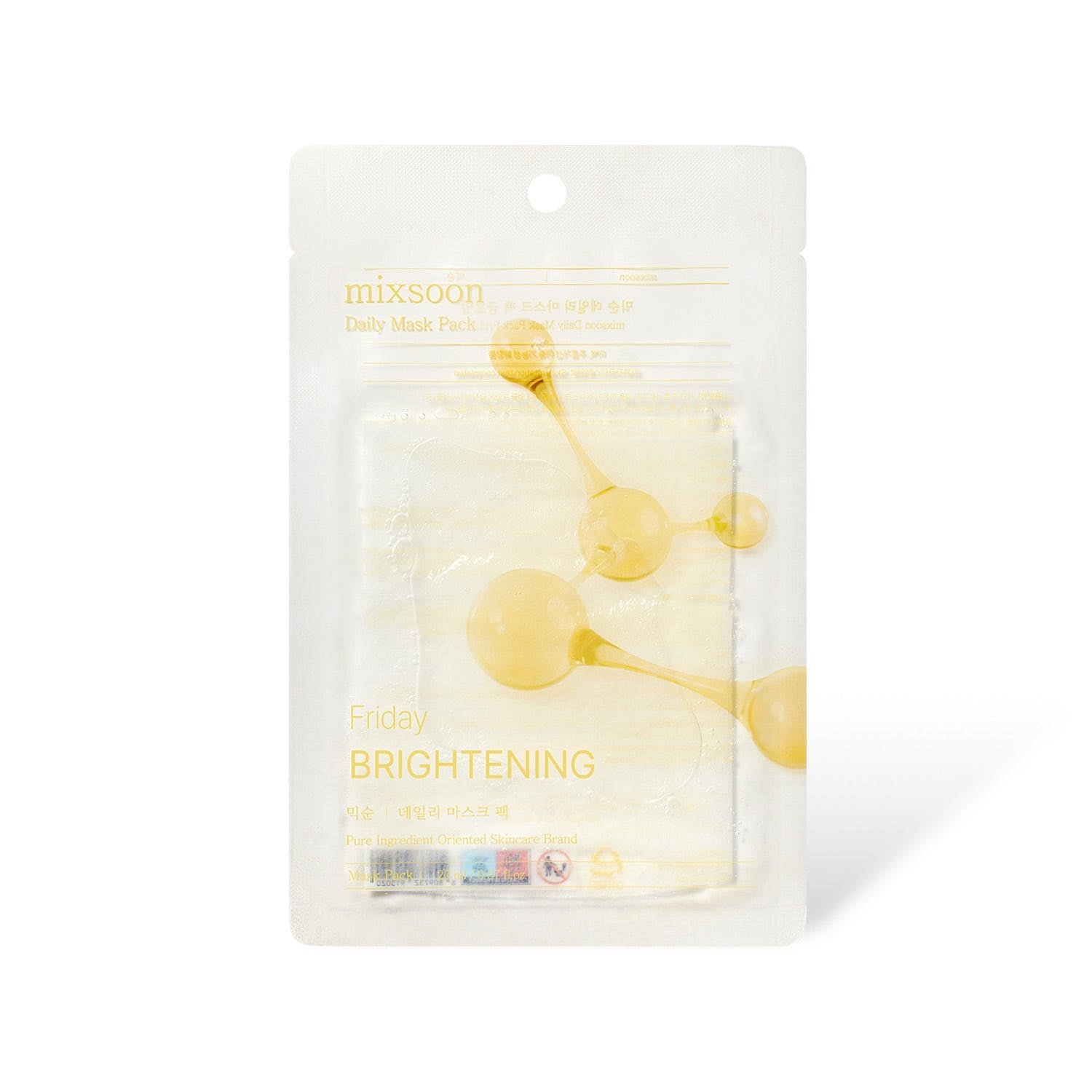 mixsoon Daily Mask Pack Friday – 20ml x 10 Sheets | Brightening & Even Skin Tone Care Product image