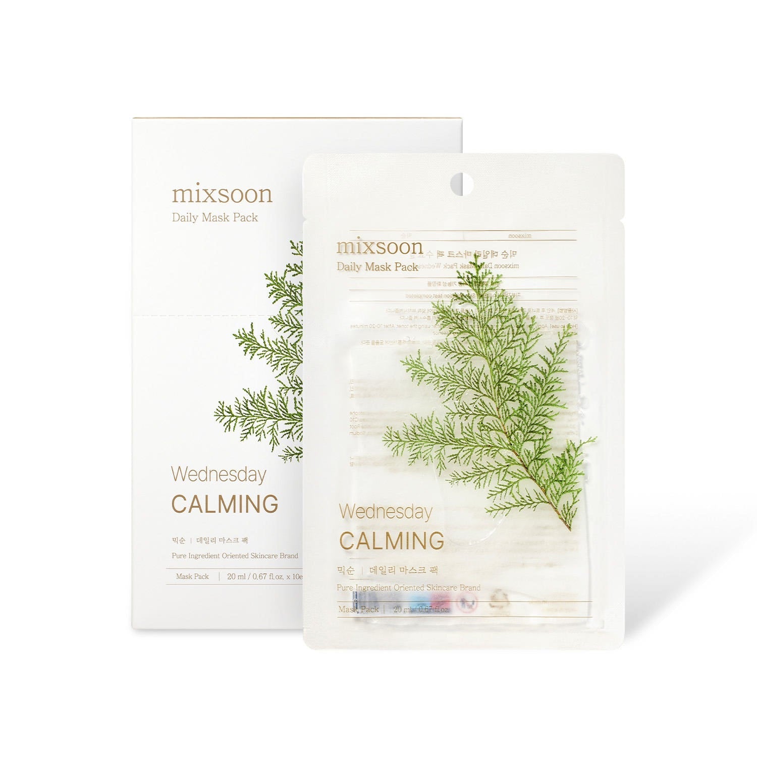 mixsoon Daily Mask Pack Wednesday – 20ml x 10 Count | Calming & Hydrating Midweek Skin Relief Product image