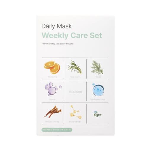mixsoon Daily Mask Weekly Care Set – 7 Masks (20ml x 7ea) | Custom Skincare for Every Day of the Week Product image