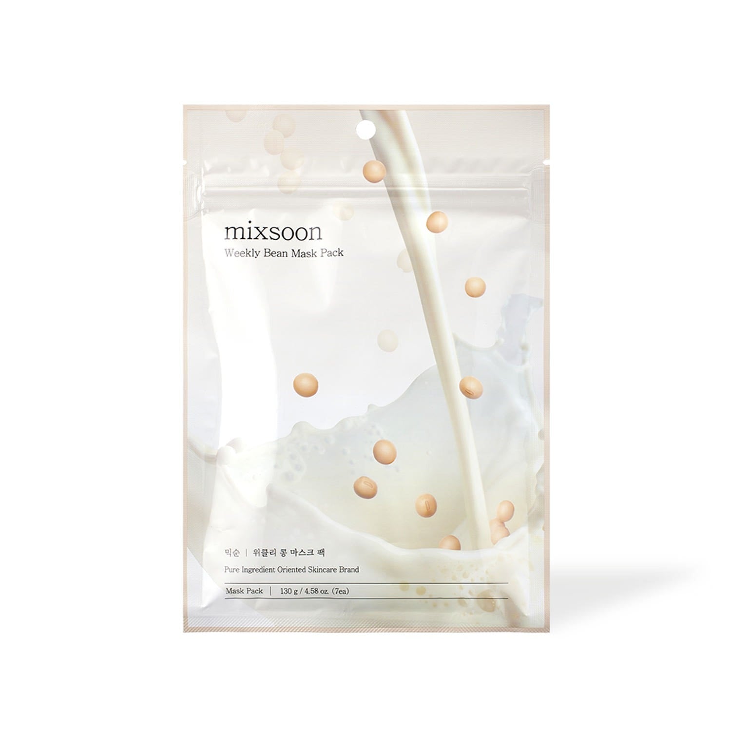 Mixsoon Weekly Bean Mask Pack – 130g (7 Sheets) | Hydrating & Purifying Skincare Product image