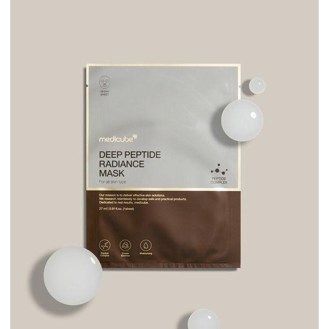 medicube Deep Peptide Radiance Mask – 27g x 5 Count | Brightening, Firming & Soothing Sheet Masks Product image