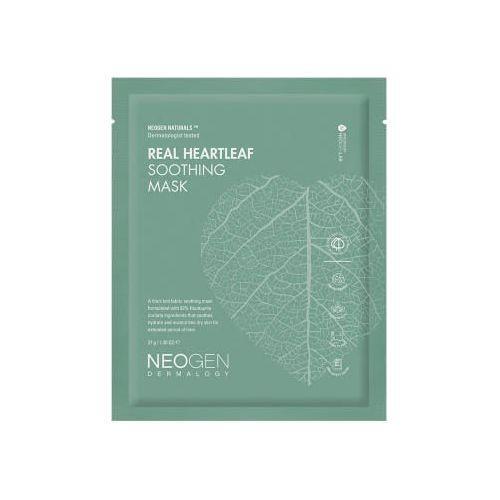 NEOGEN Dermalogy Real Heartleaf Soothing Mask – 37g x 5ea | Calming & Hydrating Sheet Mask with Heartleaf Water Product image