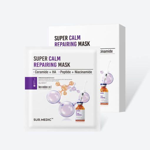 NEOGEN SUR.MEDIC+ Super Calm Repairing Mask – 28g × 10 Count | Intensive Repair & Calming Solution Product image