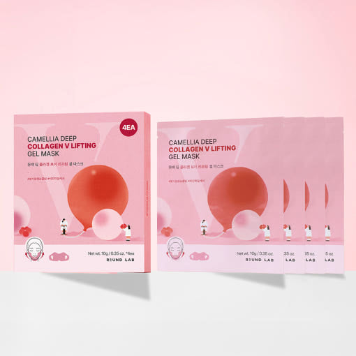 Round Lab Camellia Deep Collagen Firming Gel Mask Sheet – 4 Masks (10g Each) | Brightening & Firming Collagen Care Product image