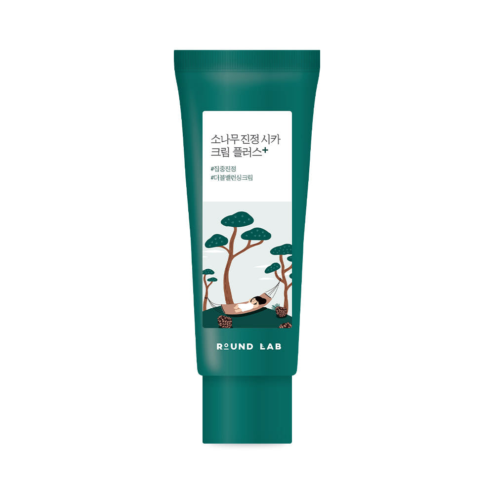 Round Lab Pine Calming Cica Cream Plus – 60ml | Dual-Texture Soothing Moisturiser for Sensitive, Acne-Prone Skin Product image