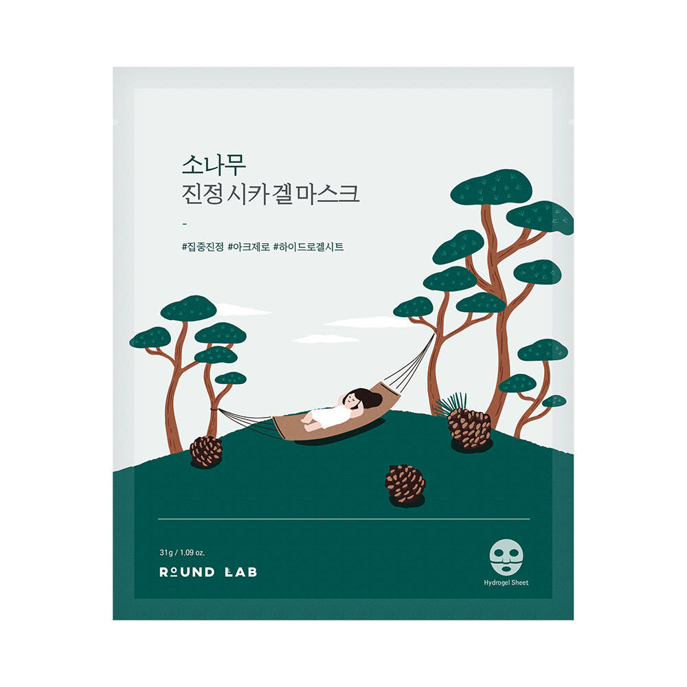 Round Lab Pine Calming Cica Gel Mask – 5 Masks (31g Each) | Soothing, Cooling Care for Stressed & Irritated Skin Product image