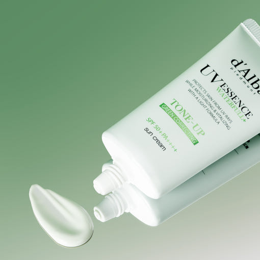 d'Alba Clean Tea Tree Liposome Tone-Up Sun Cream (Green) SPF50+ PA++++ – 50ml | Redness-Correcting Vegan Sunscreen with Calming Green Tone Product image