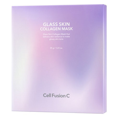 Cell Fusion C Glass Skin Collagen Mask Sheet – 35g x 5 Masks | Hydrogel Collagen Sheet for Luminous, Hydrated Skin Product image