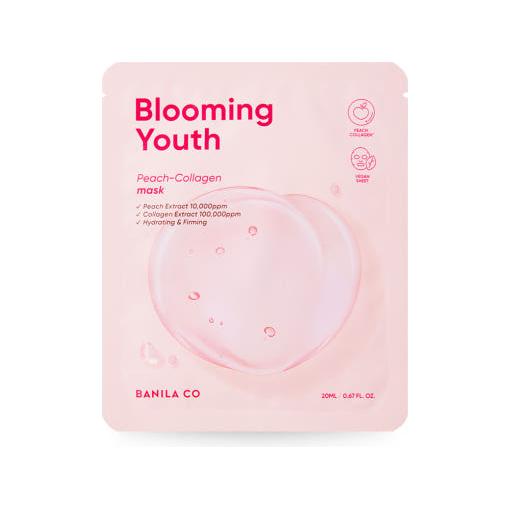 BANILA CO Blooming Youth Peach Collagen Mask Sheet – 20ml x 10 Count | Vegan Anti-Ageing Sheet Mask for Elastic, Dewy Skin Product image