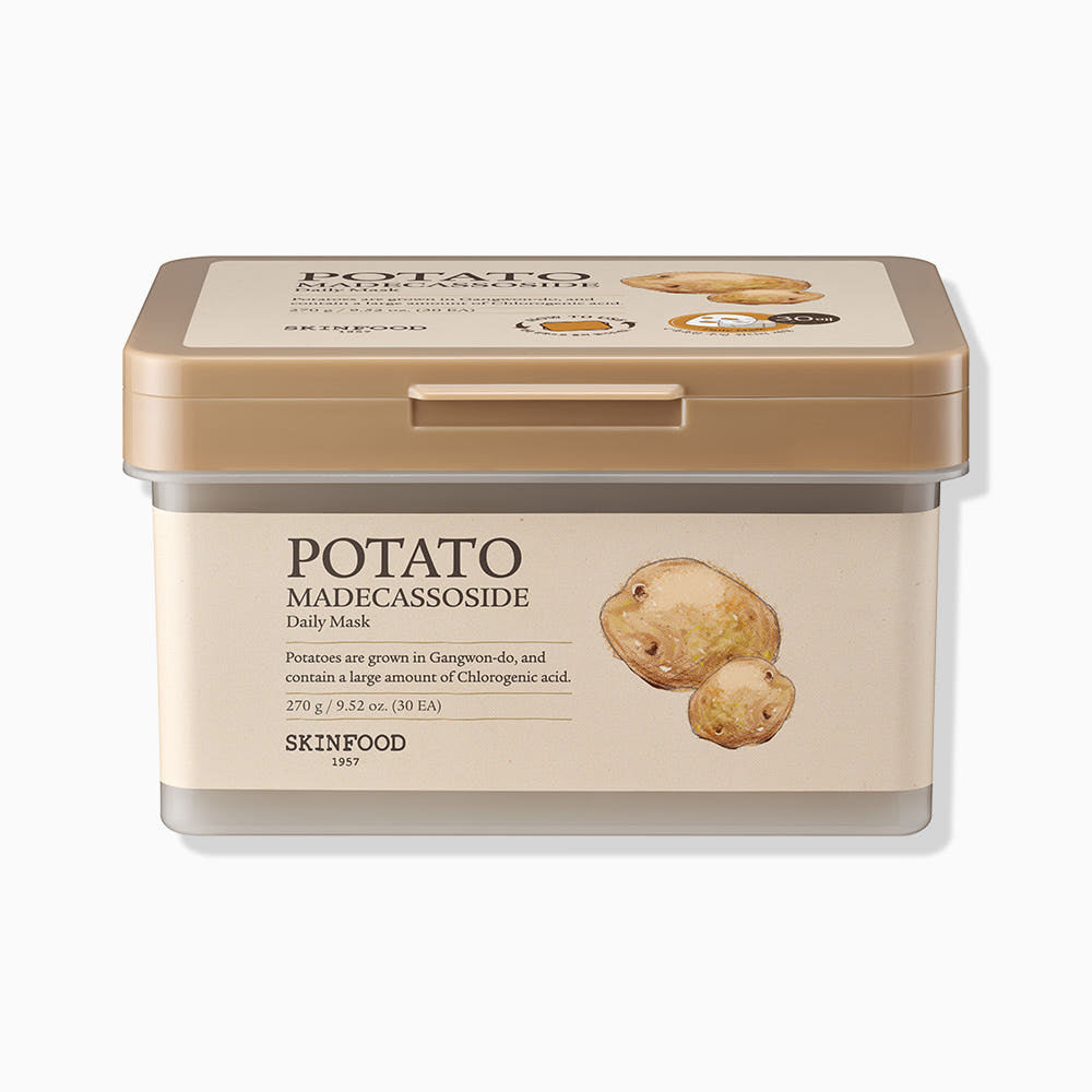 SKINFOOD Potato Madecassoside Daily Mask Sheet – 270g / 30 Sheets | Soothing & Brightening Daily Sheet Masks Product image