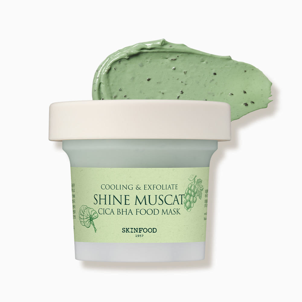 SKINFOOD Cica BHA Food Mask – 120g | Shine Muscat Soothing & Exfoliating Clay Mask Product image