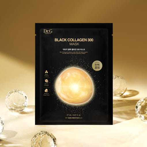 Dr.G Black Collagen 300 Mask – 27g x 4 Sheets | Firming & Radiance Sheet Mask with Black Propolis Collagen Product image