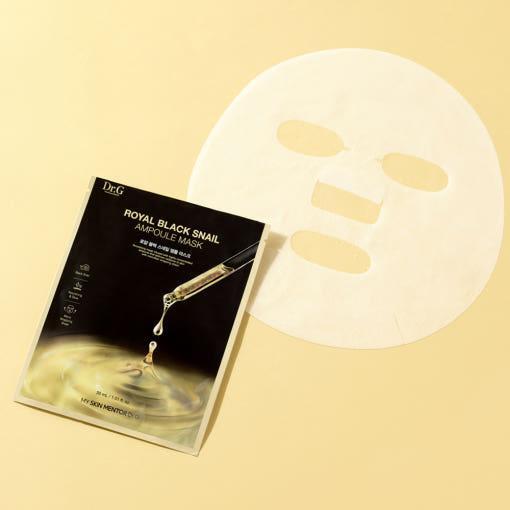 Dr.G Royal Black Snail Ampoule Mask Sheet – 30g x 10 Sheets | Brightening & Anti-Wrinkle Vegan Mask with Honey Glow & Snail Extract Product image