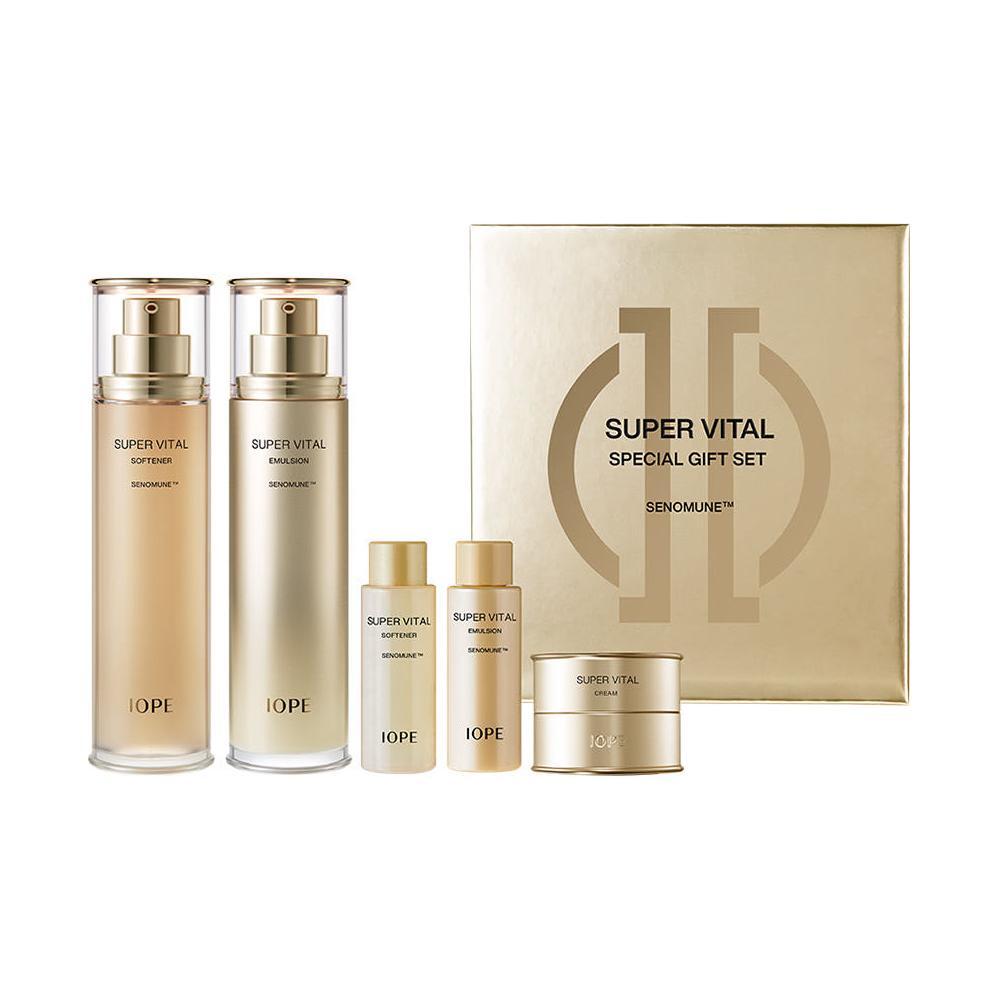 IOPE Super Vital Emulsion + Softener Set – Anti-Aging Skincare Duo | 150ml + 150ml + 3-Piece Gift Product image