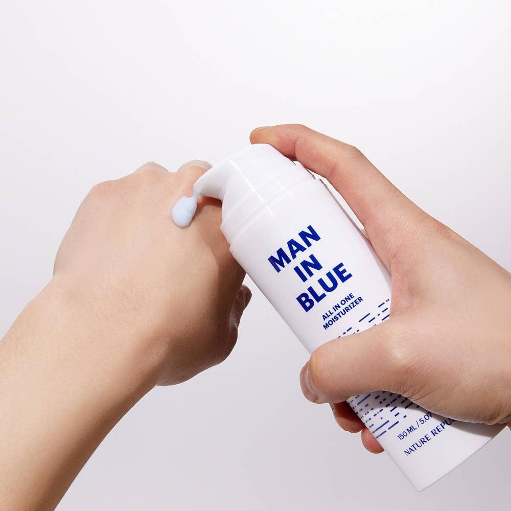 NATURE REPUBLIC Man In Blue All In One Moisturizer – 150ml | Lightweight Daily Hydration for Men Product image