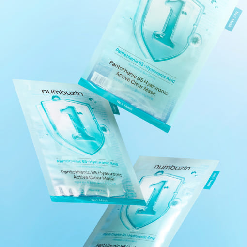 numbuzin No.1 Pantothenic B5 Hyaluronic Active Clear Mask – 26ml x 10 Sheets | Deep Moisture & Acne-Friendly Calming Care Product image