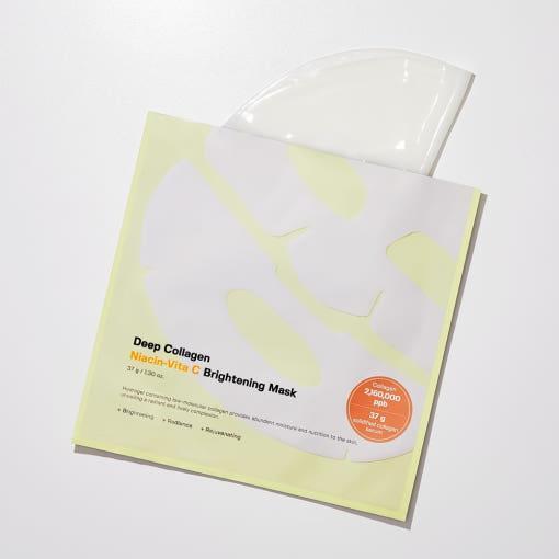 SUNGBOON EDITOR Deep Collagen Niacin-Vita C Brightening Mask – 37g x 4 Count | Glow-Boosting Sheet Mask with Collagen, Niacinamide & Vitamin C Product image