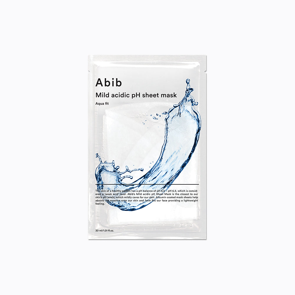 Abib Mild Acidic pH Sheet Mask Aqua Fit – Deep Hydration & Skin Balancing – 30ml x 10 Count Product image