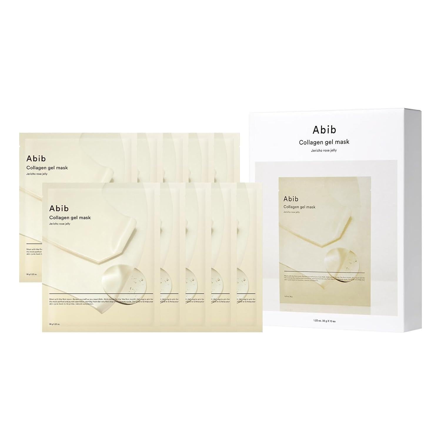 Abib Collagen Gel Mask #Jericho Rose Jelly – Vegan Collagen & Firming Hydrogel Care – 35ml x 10 Count Product image