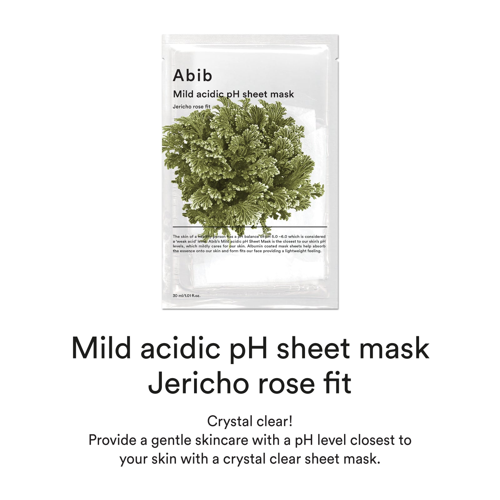 Abib Mild Acidic pH Sheet Mask Jericho Rose Fit – pH-Balanced Hydration & Clarity – 30ml x 10 Count Product image