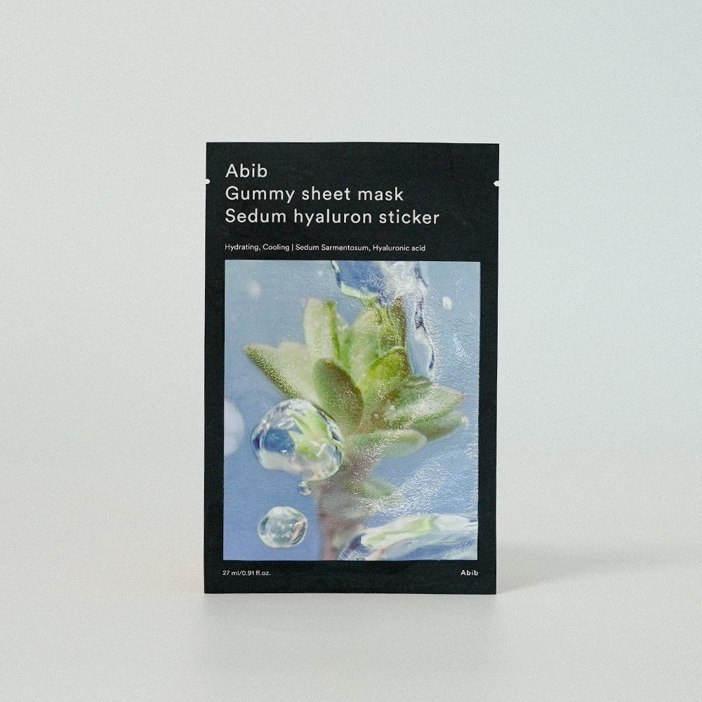 Abib Gummy Sheet Mask Sedum Hyaluron Sticker – Deep Hydration & Cooling Care – 27ml x 10 Sheets Product image