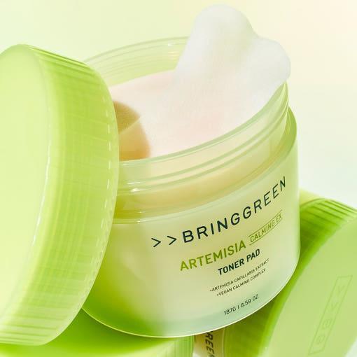 BRINGGREEN Artemisia Calming EX Toner Pad – 187g/75 Pads | Soothing Vegan Pads with Mugwort & Water Essence Product image