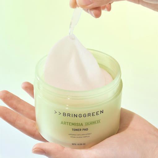 BRINGGREEN Artemisia Calming EX Toner Pad – 187g/75 Pads | Soothing Vegan Pads with Mugwort & Water Essence Product image