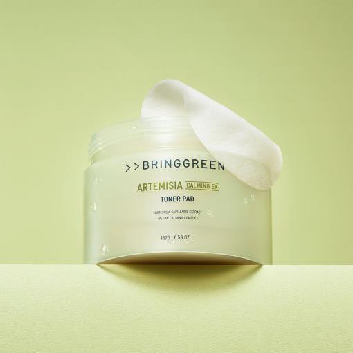 BRINGGREEN Artemisia Calming EX Toner Pad – 187g/75 Pads | Soothing Vegan Pads with Mugwort & Water Essence Product image
