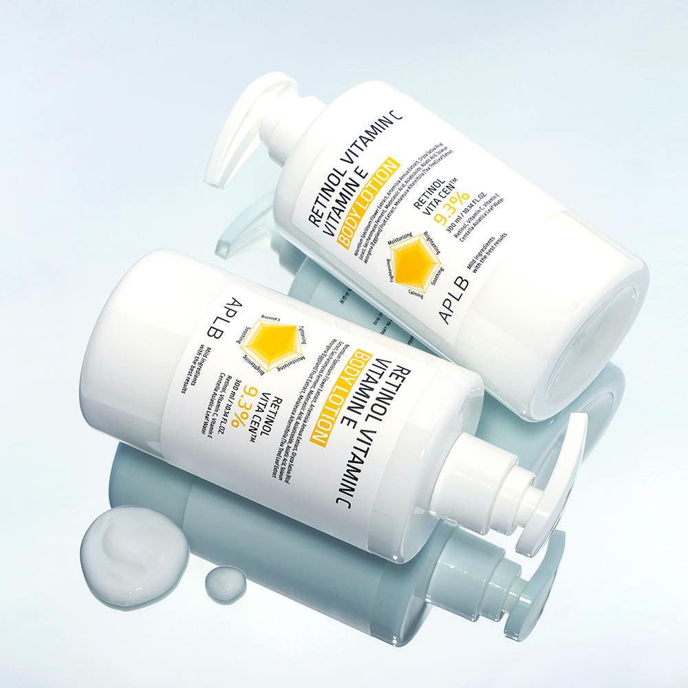 APLB Retinol Vitamin C Vitamin E Body Lotion – 300ml | Brightening & Hydrating Body Care for Sensitive Skin Product image